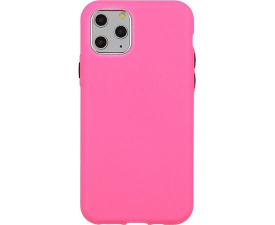 Mocco Soft Cream Silicone Back Case Aizmugurējais Silikona Apvalks Priekš Apple iPhone 12 Mini Spilgti Rozā