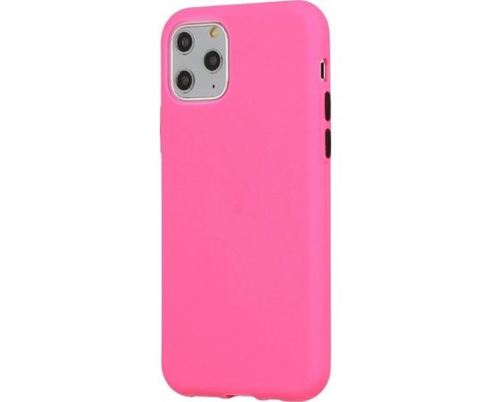 Mocco Soft Cream Silicone Back Case Aizmugurējais Silikona Apvalks Priekš Apple iPhone 12 Mini Spilgti Rozā