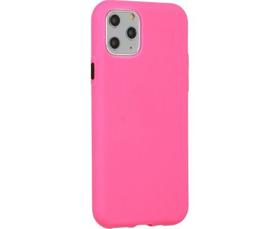 Mocco Soft Cream Silicone Back Case Aizmugurējais Silikona Apvalks Priekš Apple iPhone 12 Mini Spilgti Rozā