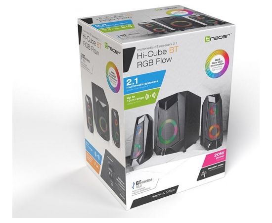Tracer Hi-Cube RGB Flow Bluetooth 2.1 Speakers