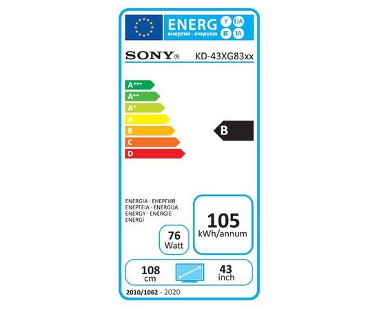 Sony KD-43XG8396 43" Ultra HD LED televizors
