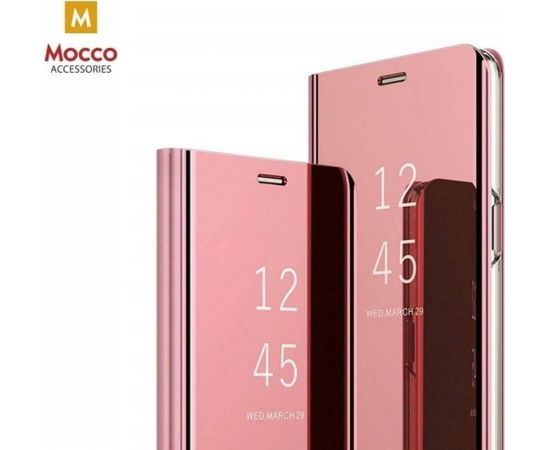Mocco Clear View Cover Case Grāmatveida Maks Telefonam Samsung Galaxy A42 5G Rozā