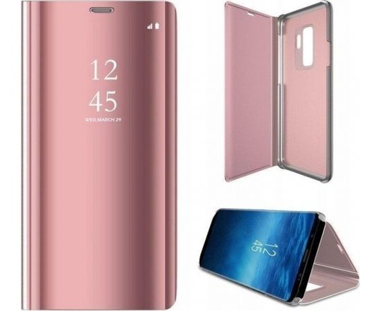 Mocco Clear View Cover Case Grāmatveida Maks Telefonam Samsung Galaxy A42 5G Rozā