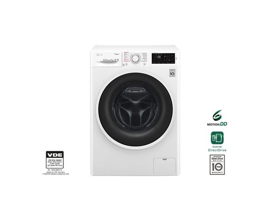 LG F2J6QY0W Steam 7kg, 1200 RPM, Direct drive, A+++, White, 6Motion DIRECT DRIVE