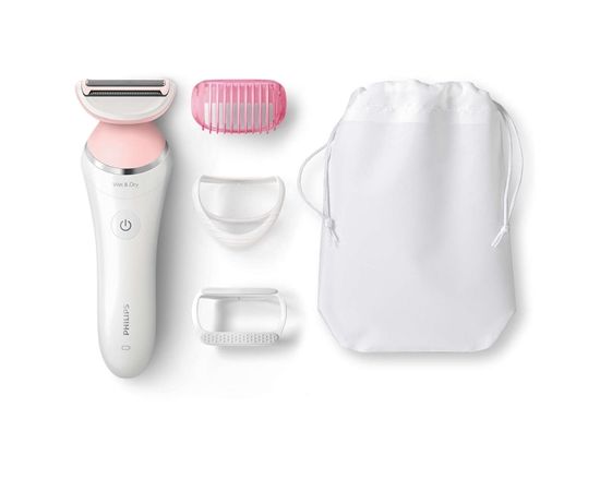 Philips SatinShave BRL140/00 Wet use, Rechargeable, Charging time 8 h, Lithium-ion, Number of shaver heads/blades 1, White/ pink