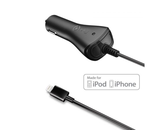Apple iPhone 5/6 car charger 1A by Celly Black