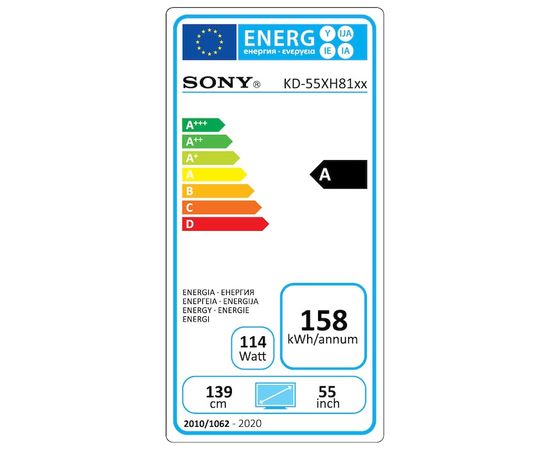Sony KE-55XH8196 BAEP 55" Televizors, Android, 4K, HDR, Black