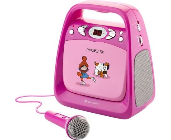 GoGen Portable Maxi Karaoke CD Player with bluetooth GOGMAXIKARAOKEP Pink, 6xLR14 (type C)