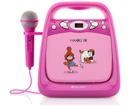 GoGen Portable Maxi Karaoke CD Player with bluetooth GOGMAXIKARAOKEP Pink, 6xLR14 (type C)