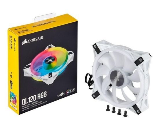 Corsair QL Series iCUE QL120 12 cm, RGB LEDs; Hydraulic bearing Korpusu dzesēšana