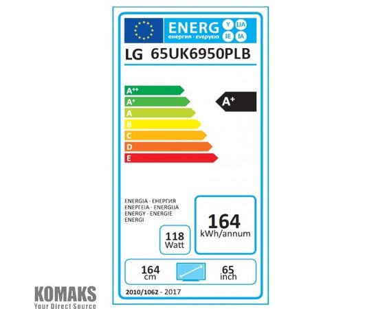 LG 65UK6950PLB 65" 4K Ultra HD Smart TV Wi-Fi Black, Silver LED TV