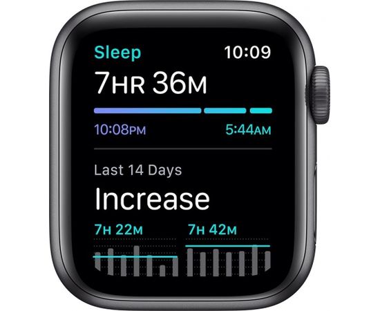 Apple Watch Nike SE GPS, 40mm Space Gray Aluminium Case with Anthracite/Black Nike Sport Band - Regular, Model A2351