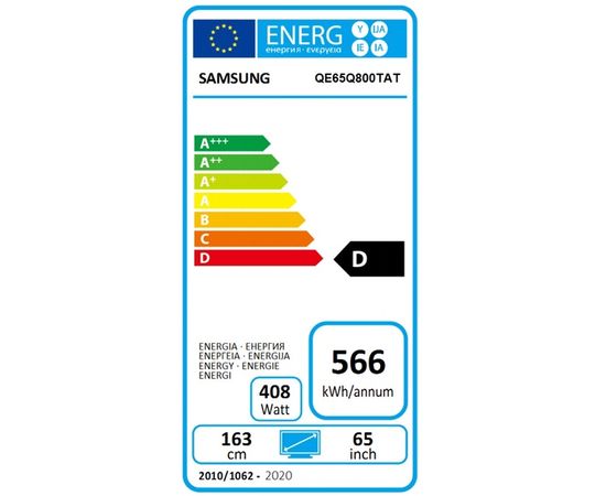 SAMSUNG QE65Q800TATXXH 65" Q800T QLED 8K Smart TV Bluetooth Black Телевизоры