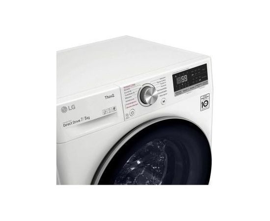 LG F2DV5S7S1E 7kg/5kg 1200RPM Wi-Fi White Veļas mazg mašīna ar žāvētāju