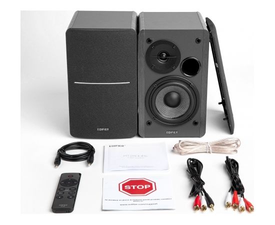 Edifier Powered Bluetooth Bookshelf Speakers R1280DBS Black, Bluetooth, Wireless connection