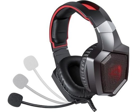 Savio Forge Игровые наушники с микрофоном / 3.5mm + USB / красным светодиодом