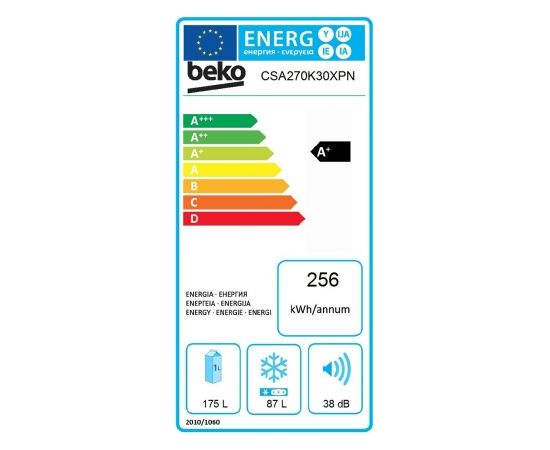 Beko CSA270K30XPN Ledusskapis 171cm Ledusskapji