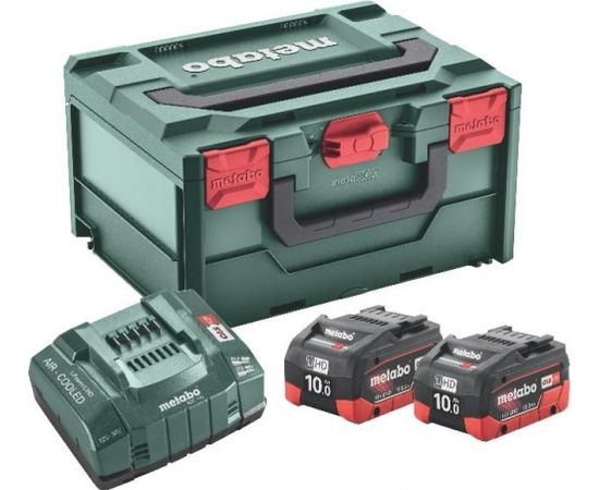 Metabo 2 x 10Ah LiHD + ASC 145+ MetaBOX215 685142000 Akumulatoru komplekts ar lādētāju un koferi