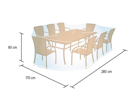 Campingaz Rectangular Cover XL Dārza mēbeļu pārsegs Dārza mēbeļu komplekti