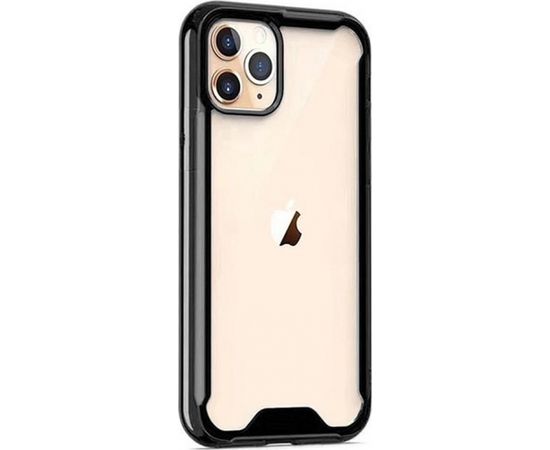 Mocco Acrylic Air Case Aizmugurējais Silikona Apvalks Priekš Apple iPhone 12 Pro Max Caurspīdīgs-Melns