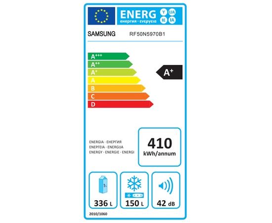 Samsung RF50N5970B1/EO Ledusskapis Side-by-Side 192cm Grafīts Ledusskapji