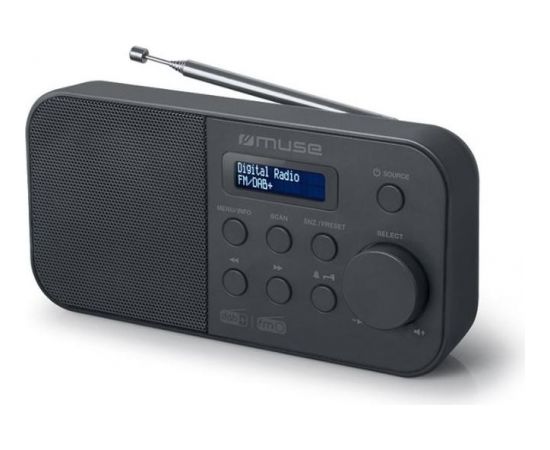 Muse Alarm function, M-109DB, Portable radio, Black