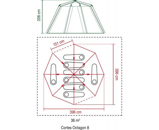 Coleman Cortes OCTAGON 8 BLUE telts