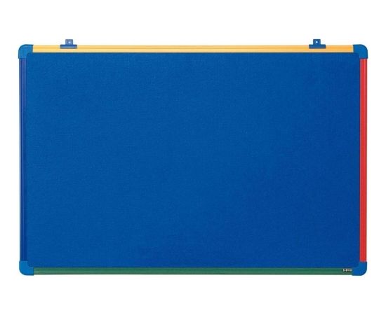 Sludinājumu dēlis BI-OFFICE SCHOOLMATE 60x45, zils filcs, krāsains rāmis