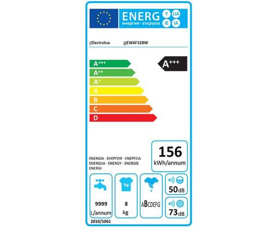 ELECTROLUX EW6F328W veļas mazgājamā mašīna - 8 kg, 1200 rpm Veļas mazgājamās mašīnas