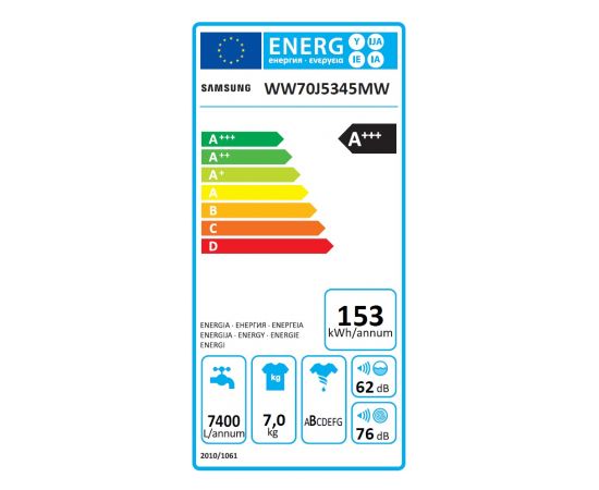 Samsung WW70J5345MW/LE veļas mašīna