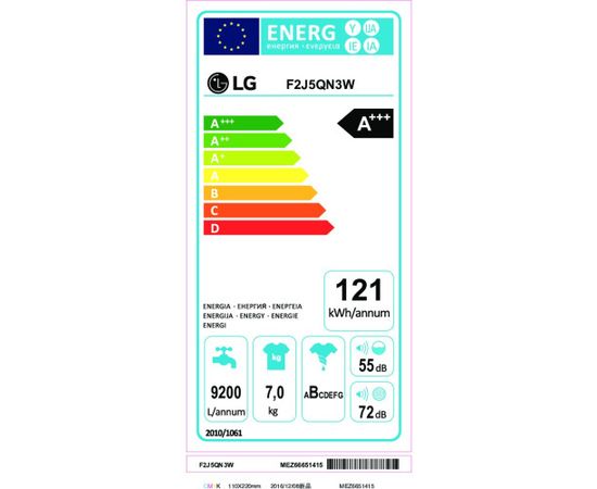 LG F2J5QN3W veļas mazg. mašīna