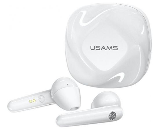 Usams BHUSD01 SD TWS Air s Bluetooth 5.0 Stereo Austiņas ar Pieskāriena vadību / HD Mikrofonu / Baltas