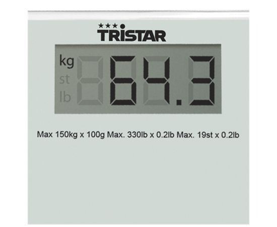 Tristar Bathroom scale WG-2419 Maximum weight (capacity) 150 kg, Accuracy 100 g, White