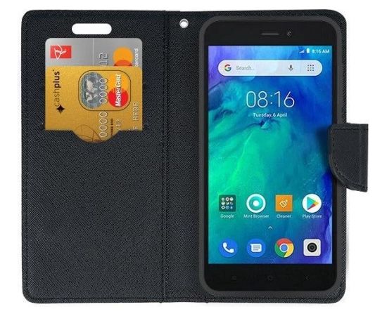 Mocco Fancy Book Case Grāmatveida Maks Telefonam Apple Iphone 12 / 12 Pro Zils - Zaļš Neoriģinālie Maciņi