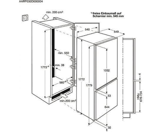 Electrolux LNT7TF18S ledusskapis iebūvējams FrosFree