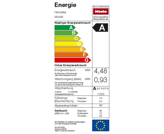 Miele WTH 730 WPM BigFoot TwinDos & QuickPower Wifi Veļas mazgājamā mašīna + žāvētājs