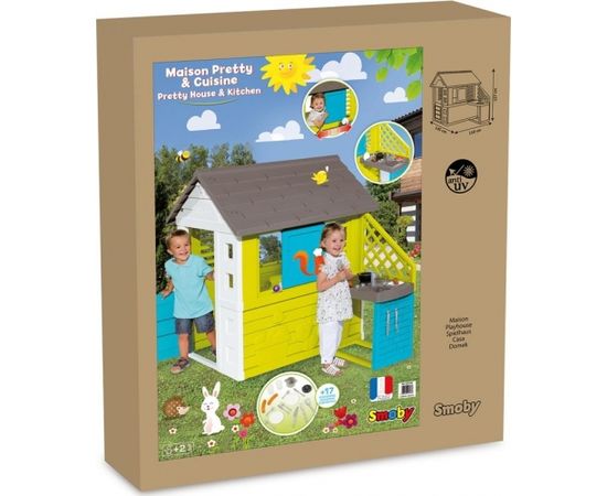 Smoby Детский домик садовый  с кухней и 17 аксессуарами 145 x 110 x 127 cm 810711