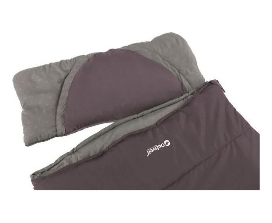 Outwell Contour Dark Purple L, Sleeping Bag - Left Zipper, 220 x 85 cm, YKK 2-way L-shape open-end with auto lock, Purple