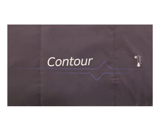 Outwell Contour Dark Purple L, Sleeping Bag - Left Zipper, 220 x 85 cm, YKK 2-way L-shape open-end with auto lock, Purple