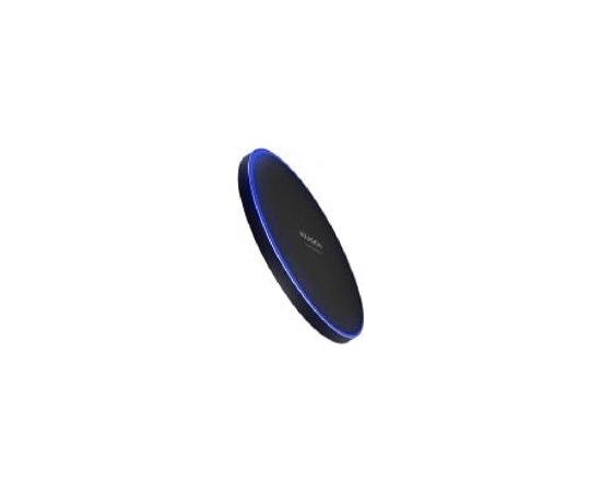 Devia Tellur Qi Ultra-Slim Wireless Fast Charging Pad WCP03, 10W, Qi Certified, Tempered Glass - Black