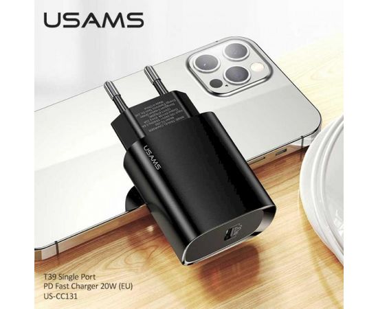 Usams CC131TC01 tīkla lādētājs USB-C / 20W / 3A melns