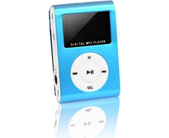 Setty MP3 Super Kompakts Atskaņotājs ar LCD ekrānu / FM Radio un microSD kartes slotu + Austiņas Zils
