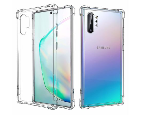 (Ir veikalā) 0.3 mm izturīgs Silikona Aizsargapvalks Priekš Samsung N975 Galaxy Note 10 Plus Caurspīdīgs