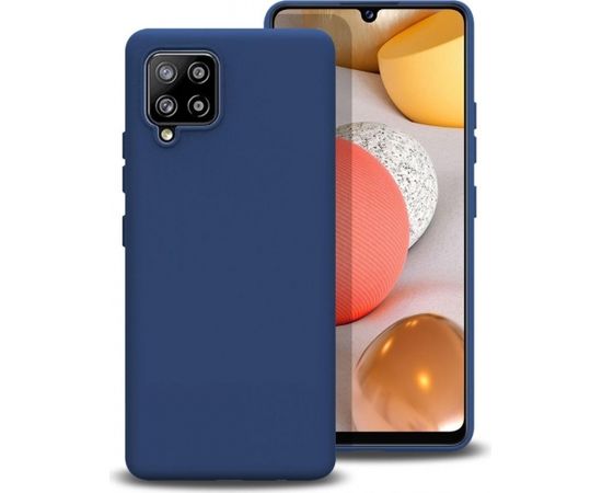 Mocco Liquid Silicone Soft Back Case Aizmugurējais Silikona Apvalks Priekš Samsung Galaxy A42 5G Zils