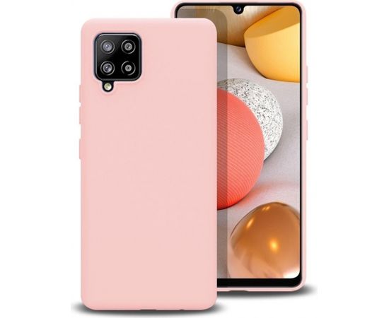 Mocco Liquid Silicone Soft Back Case Aizmugurējais Silikona Apvalks Priekš Samsung Galaxy A42 5G Rozā