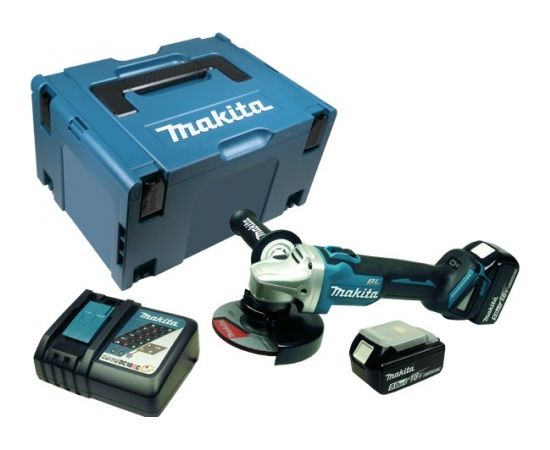 Makita DGA506RTJ Akumulatora leņķa slīpmašīna 125mm 2x5Ah