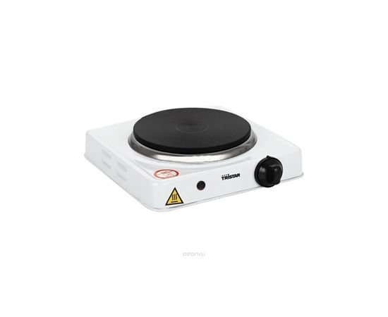 Tristar KP-6185 Number of burners/cooking zones 1, Stainless steel, Control type Rotary, Black, White