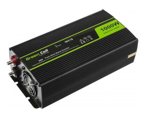 Strāvas pārveidotājs Green Cell® 24V 230V sinusoid 1000W