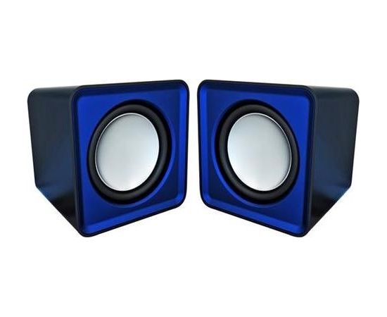 Omega OG01 Stereo Datora Skaļruņi 2.0 ar 3.5mm Audio / USB Strāvas pieslēgumu 2x 3W Zilas Skaļruņi datoriem