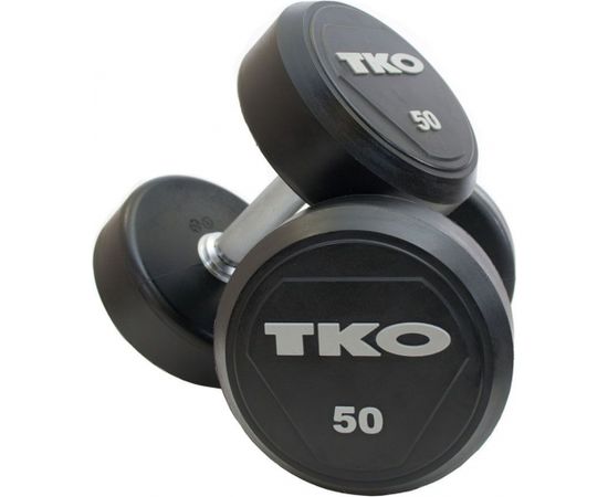 TKO gumijota hantele Pro 38kg melns (K828RR-38) Гантели и наборы
